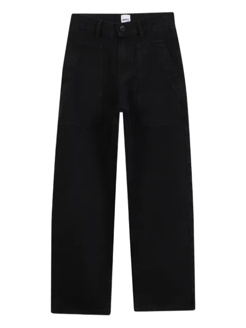 BOSS Kidswear logo-patch jeans