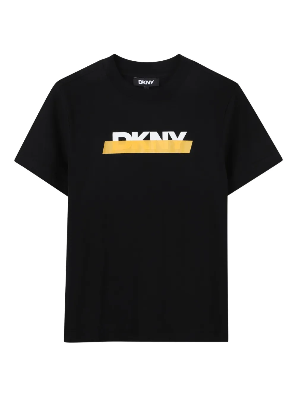 Dkny Kids' Logo-print T-shirt In Black