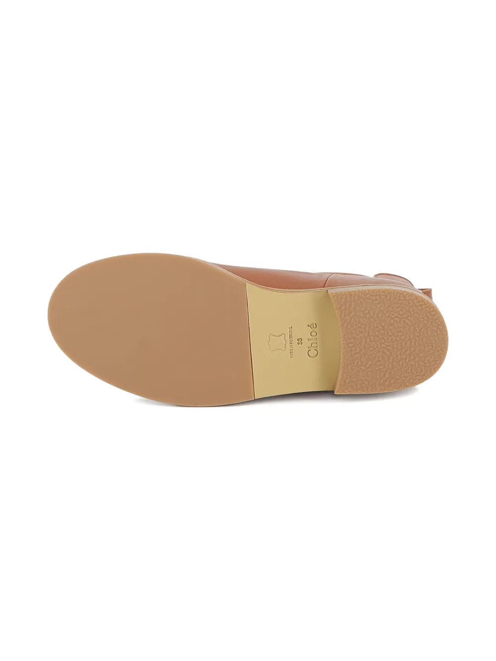 Chloé Kids leather Chelsea boots Brown