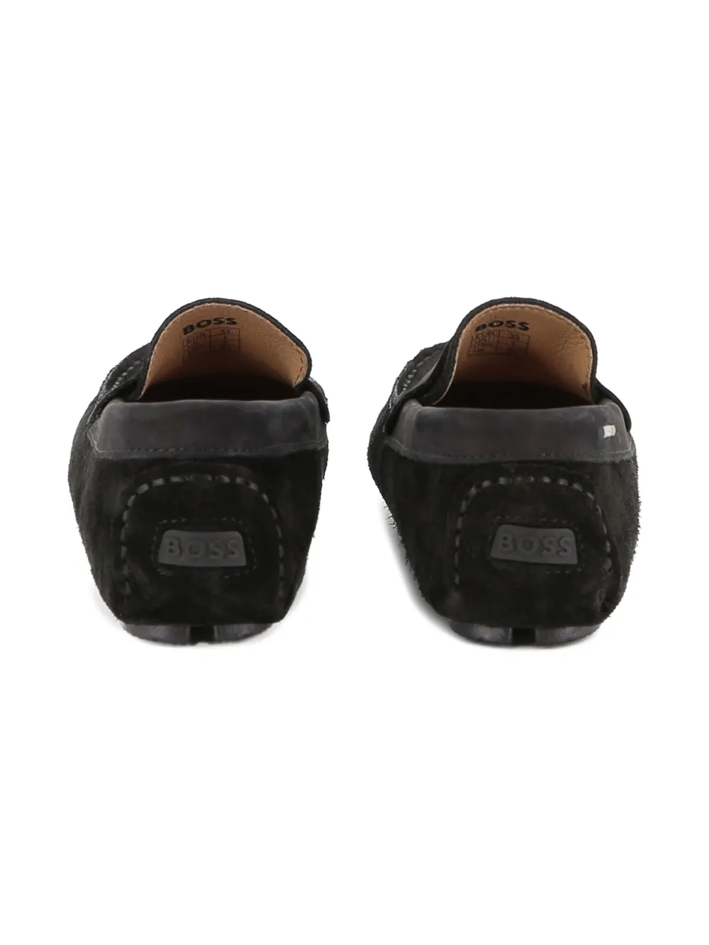 BOSS Kidswear suede loafers Black