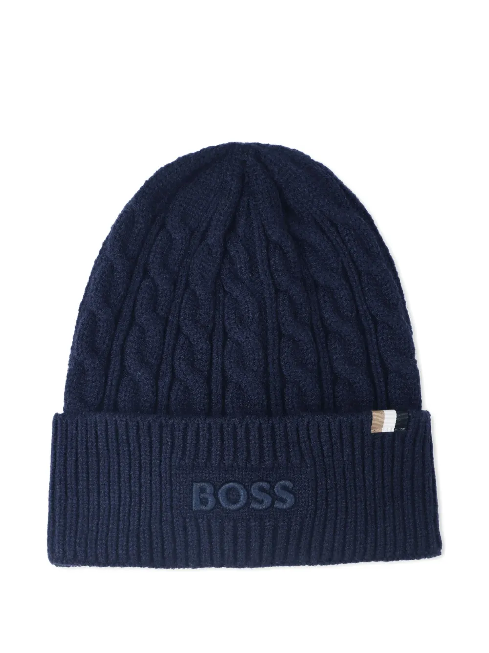 BOSS Kidswear Kabelgebreide muts Blauw