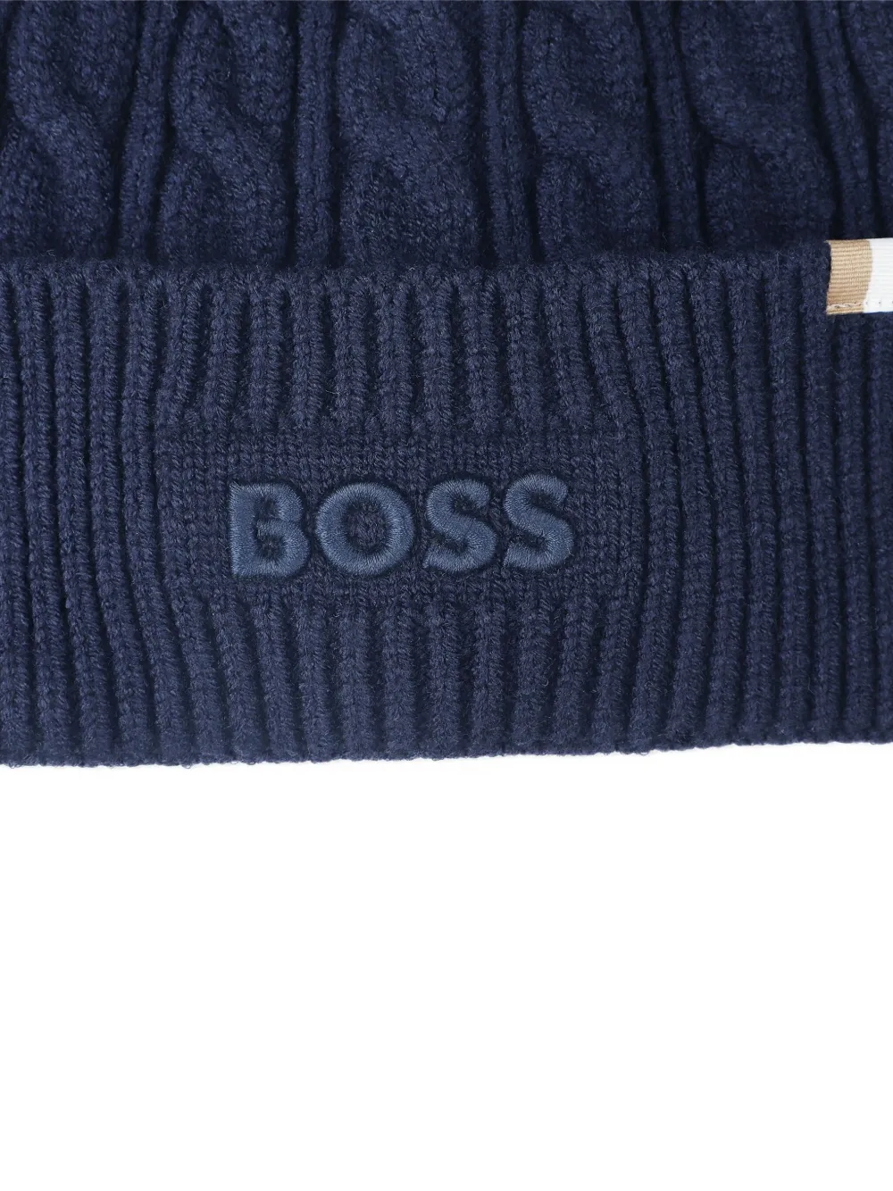 BOSS Kidswear Kabelgebreide muts Blauw
