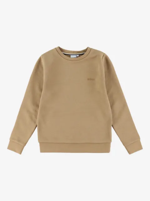 BOSS Kidswear sudadera con logo estampado