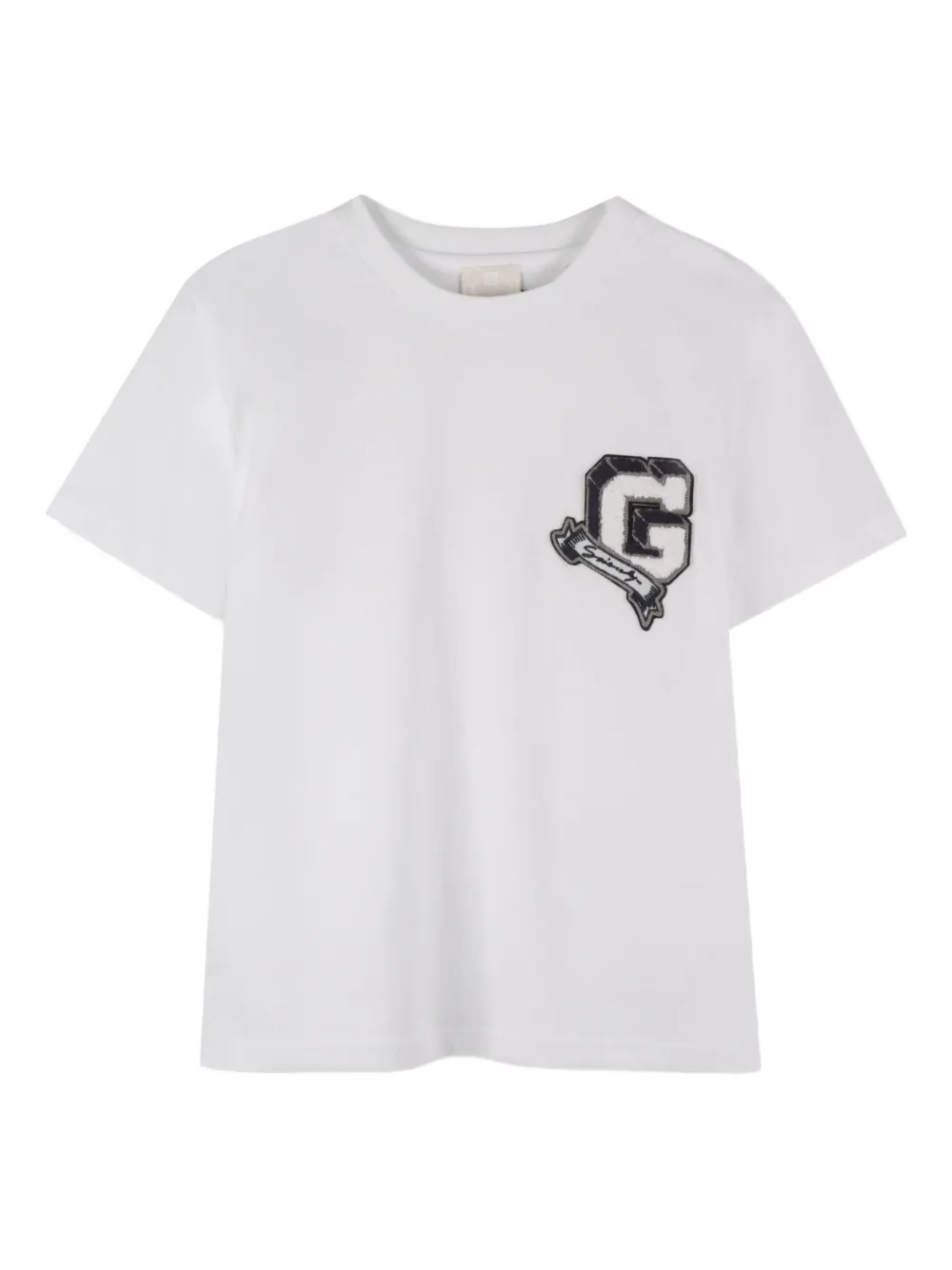 Givenchy Kids Katoenen T-shirt met logo Wit