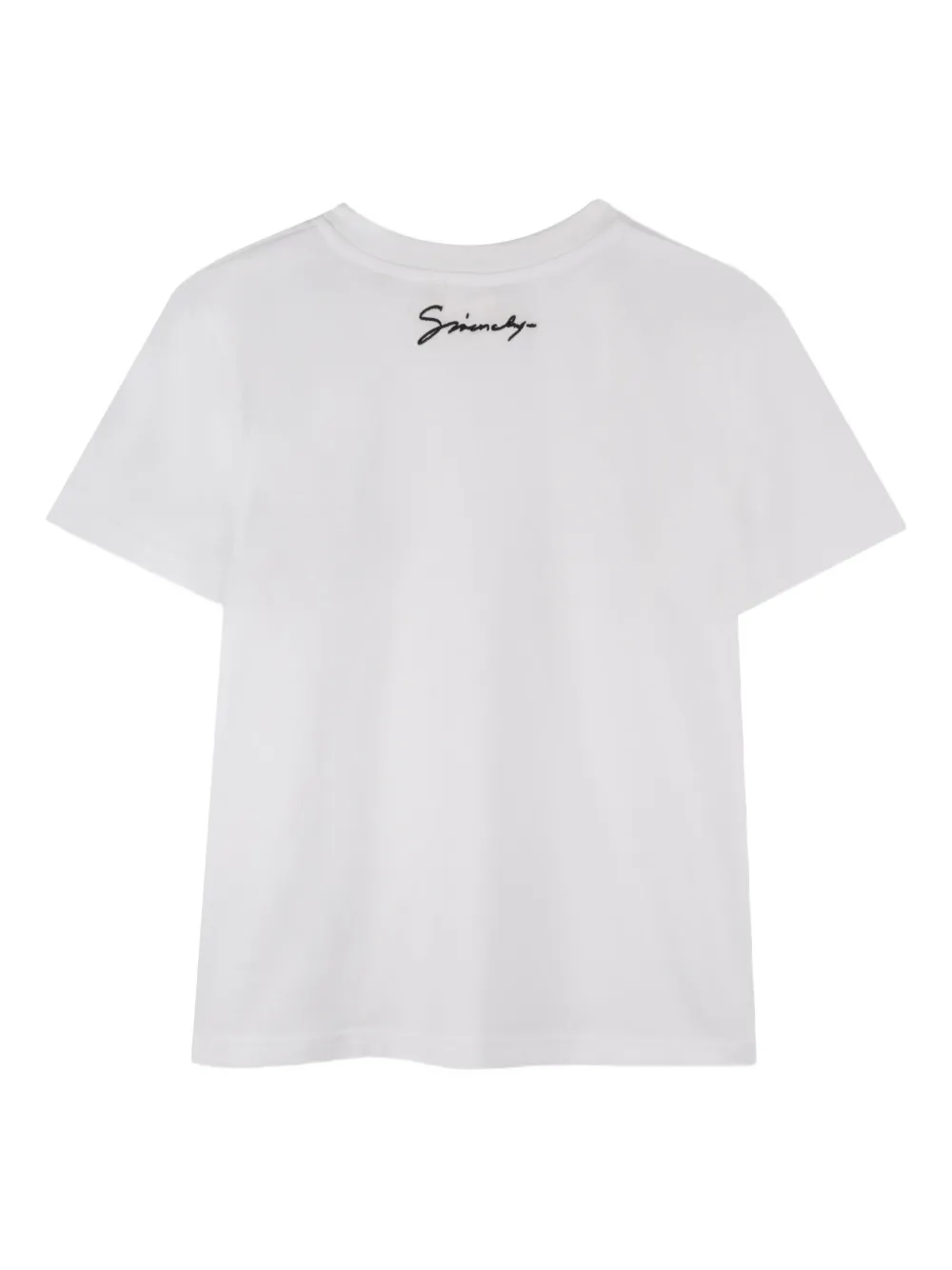 Givenchy Kids Katoenen T-shirt met logo Wit