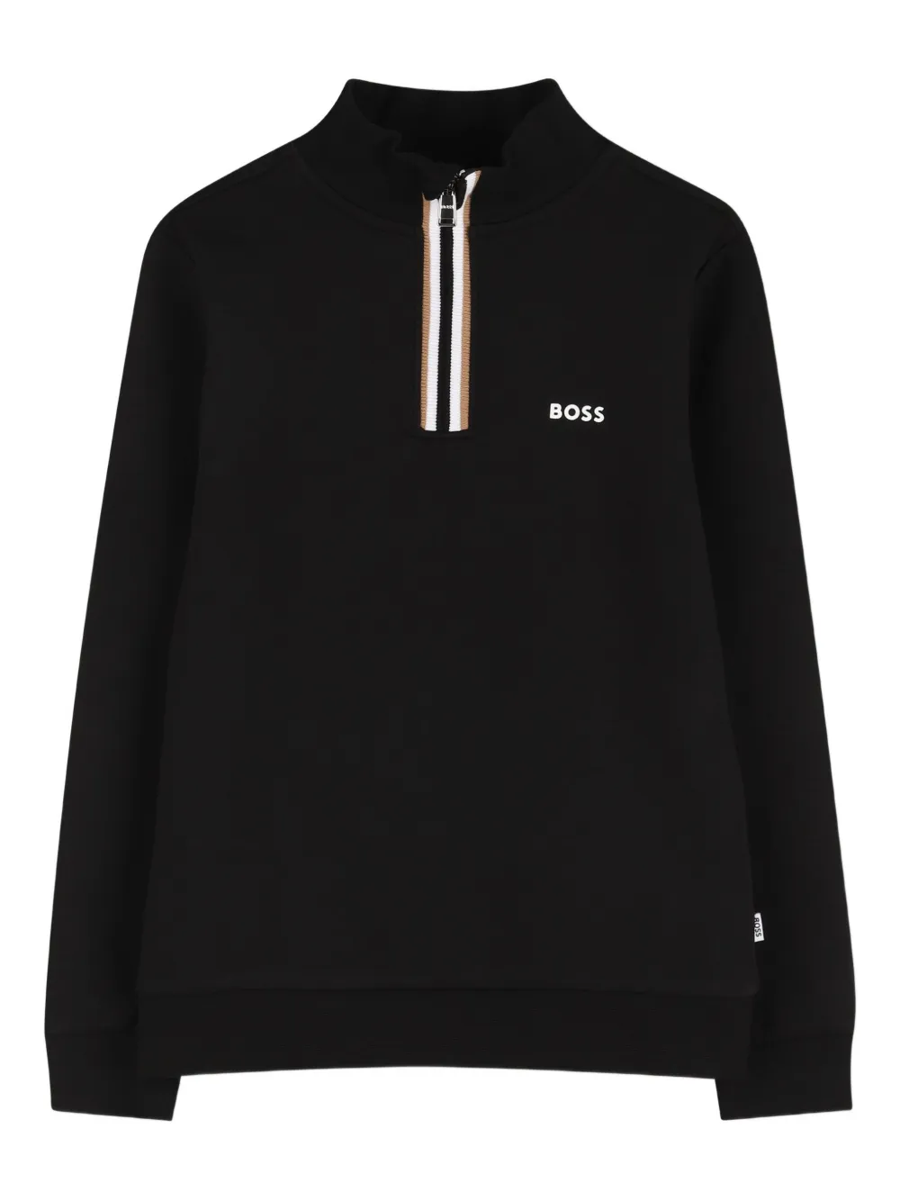 BOSS Kidswear Sweater met logo Zwart