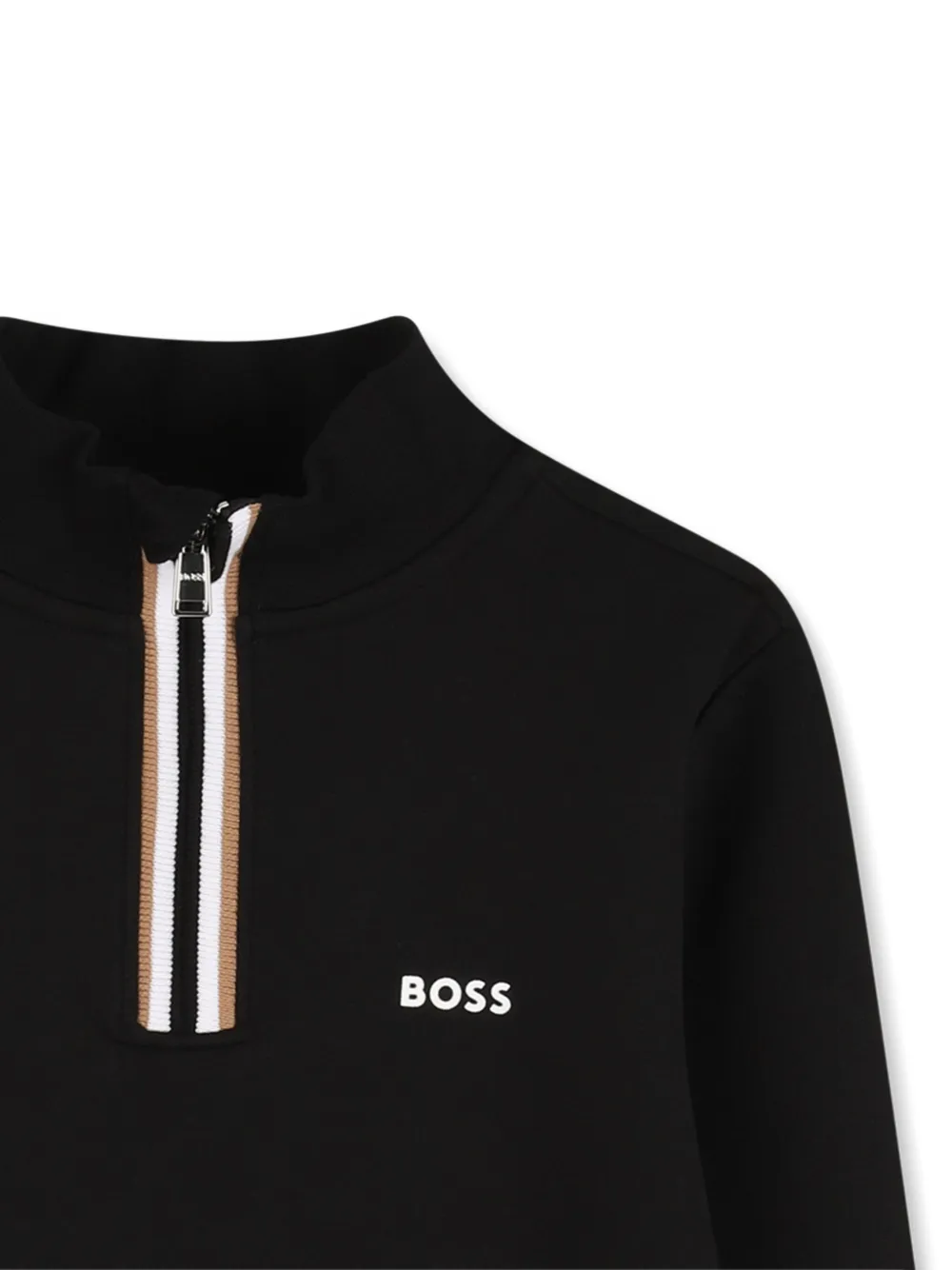 BOSS Kidswear Sweater met logo Zwart