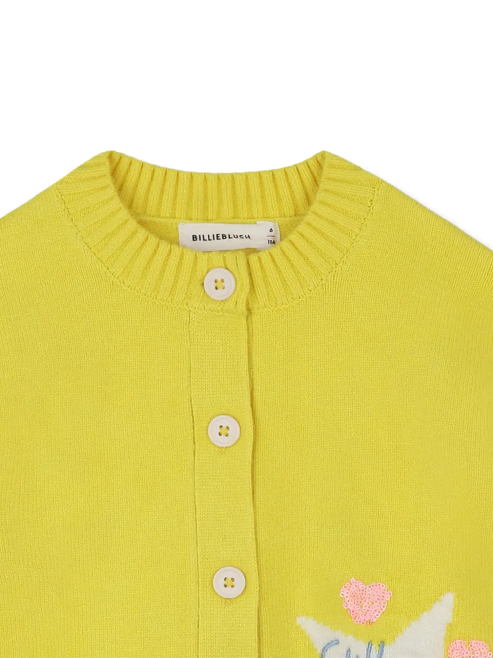 Billieblush Button-up vest met sterpatroon Geel