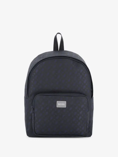 BOSS Kidswear logo-patch backpack