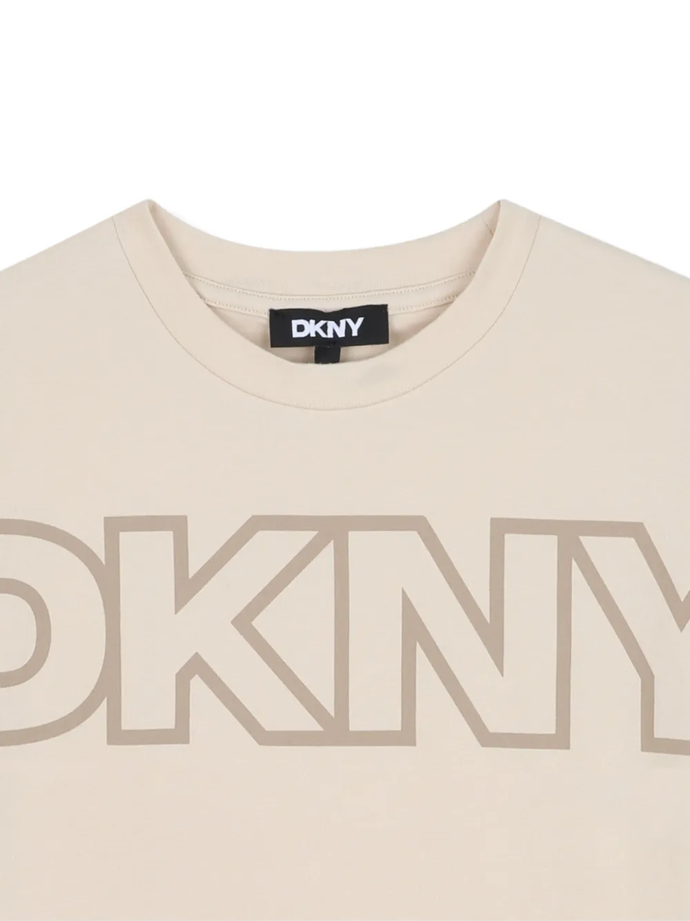Dkny Kids T-shirt met logoprint Beige