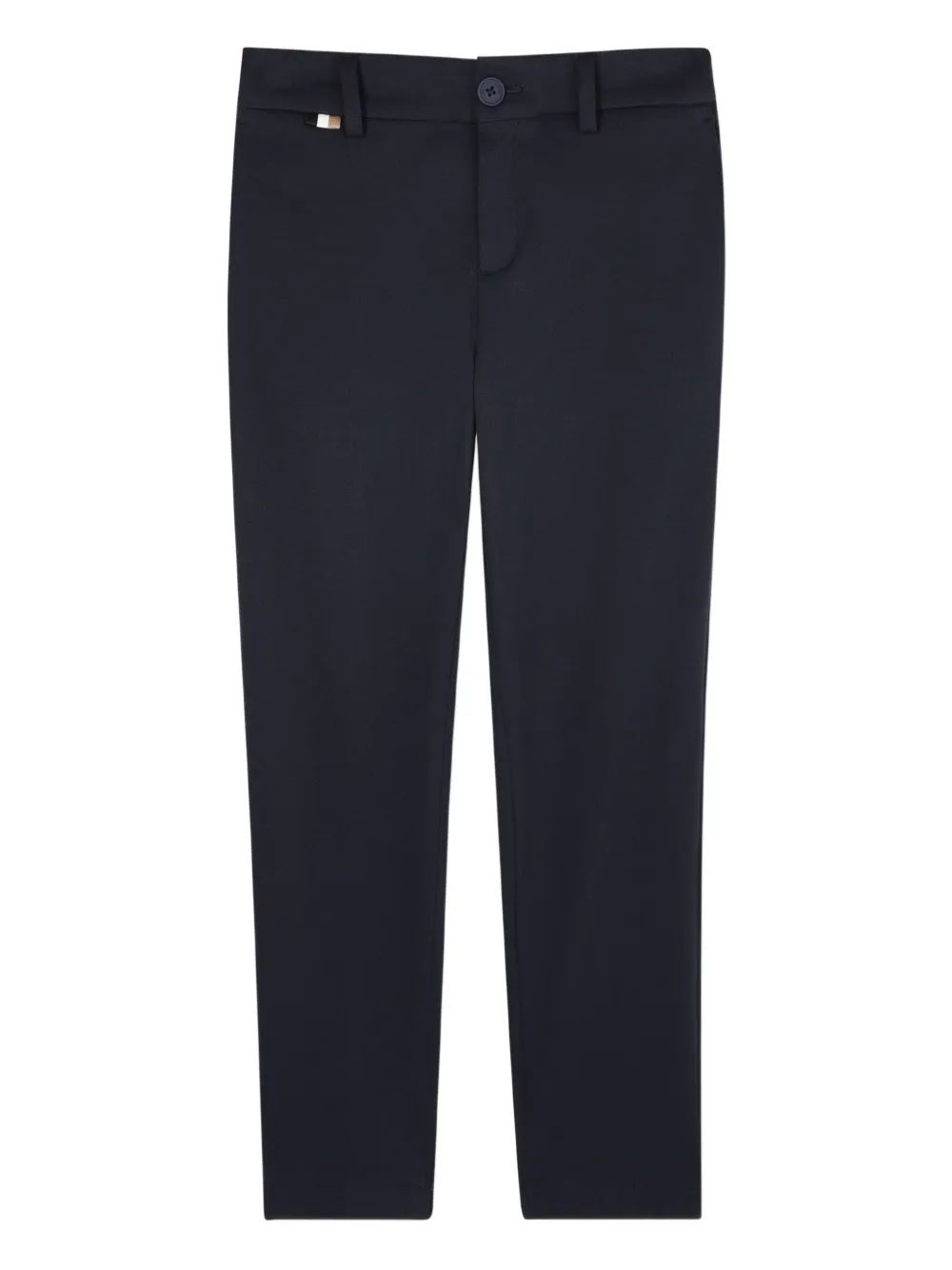 BOSS Kidswear Chino met logo Blauw