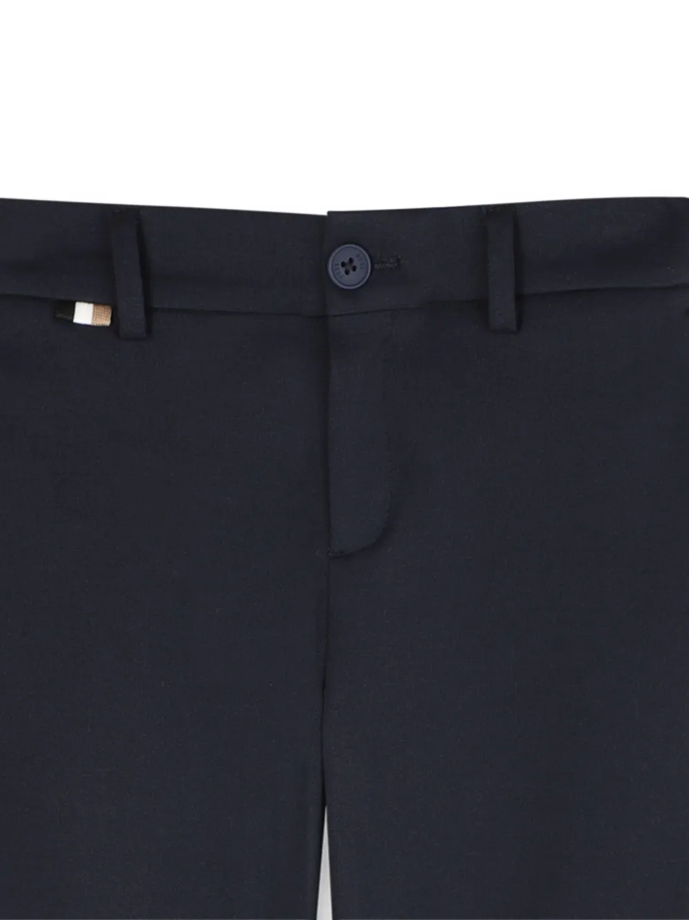 BOSS Kidswear Chino met logo Blauw