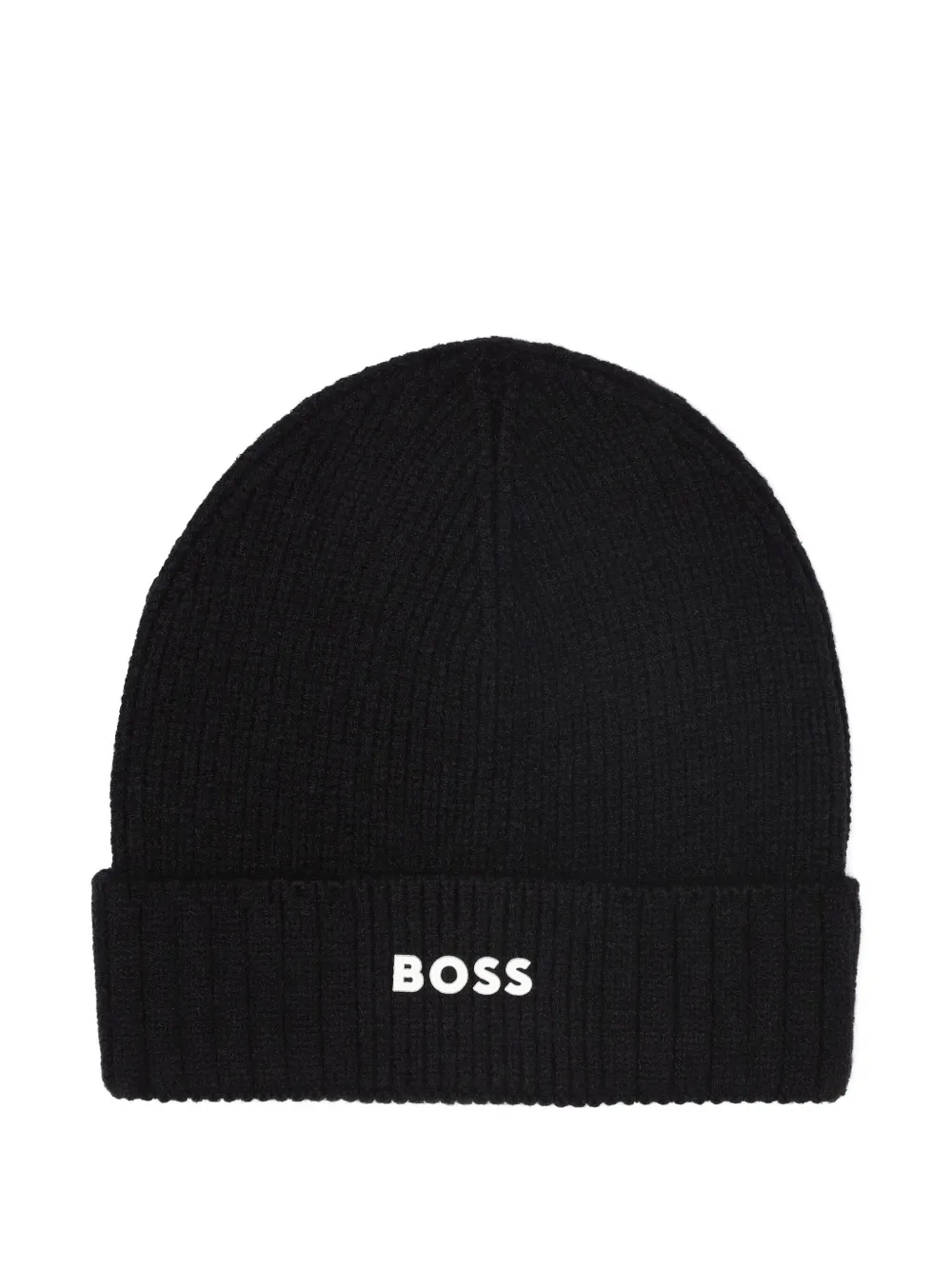 BOSS Kidswear Ribgebreide muts Zwart