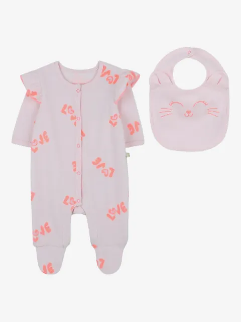 Billieblush love-print babygrow set