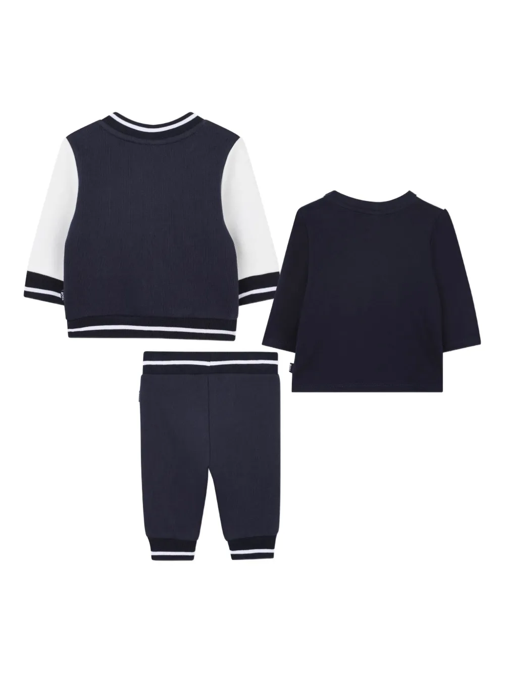 BOSS Kidswear Trainingspak met colourblocking Blauw
