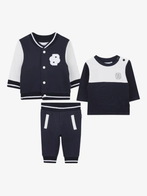 BOSS Kidswear colour-block tracksuit set