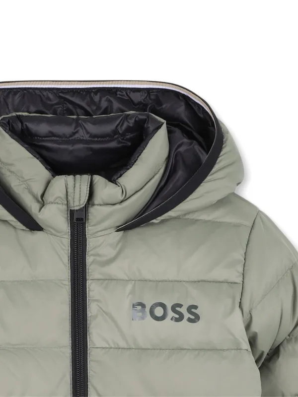 BOSS Kidswear Hooded Zip Jacket | Green | FARFETCH