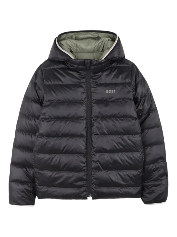 BOSS Kidswear Hooded Zip Jacket | Green | FARFETCH