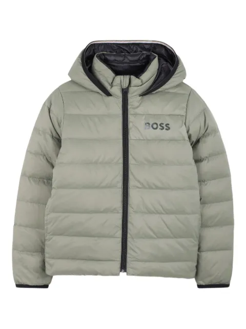 BOSS Kidswear reversible puffer coat