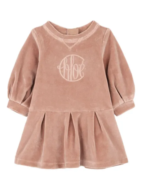 Chloé Kids logo-embroidered dress