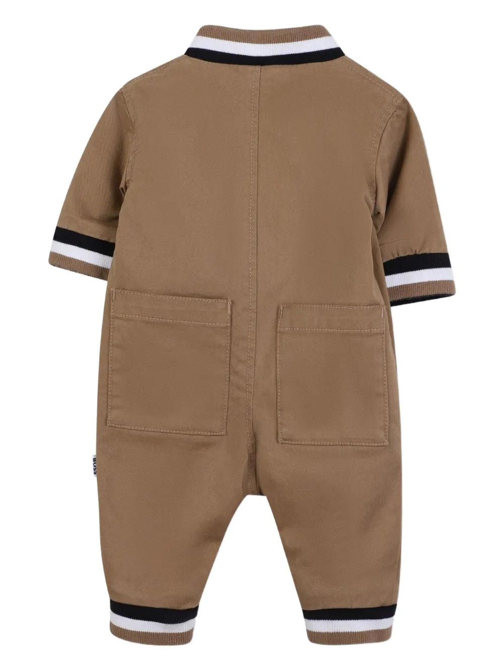 BOSS Kidswear Romper met korte mouwen en rits - Bruin
