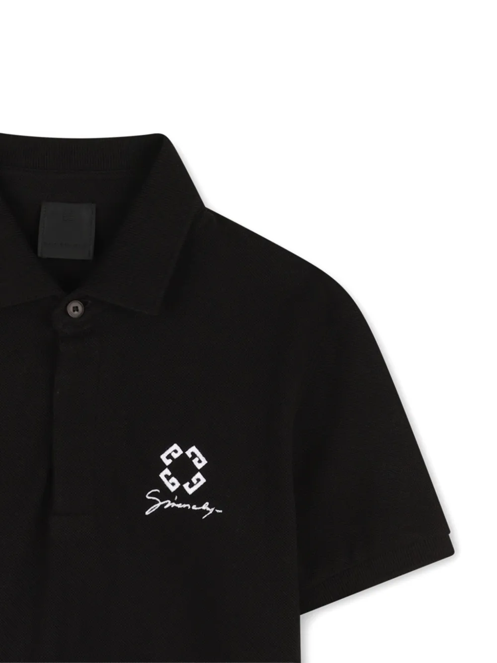 Givenchy Kids Poloshirt met geborduurd logo Zwart