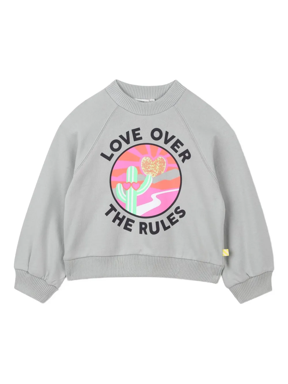 Billieblush Kids' Graphic-print Sweatshirt In Gray