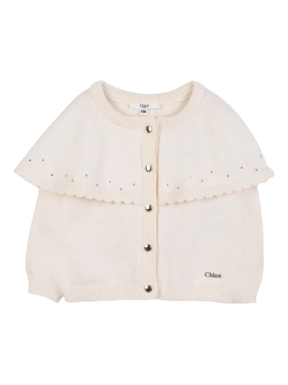 Chloé Kids Vest met ruches Beige