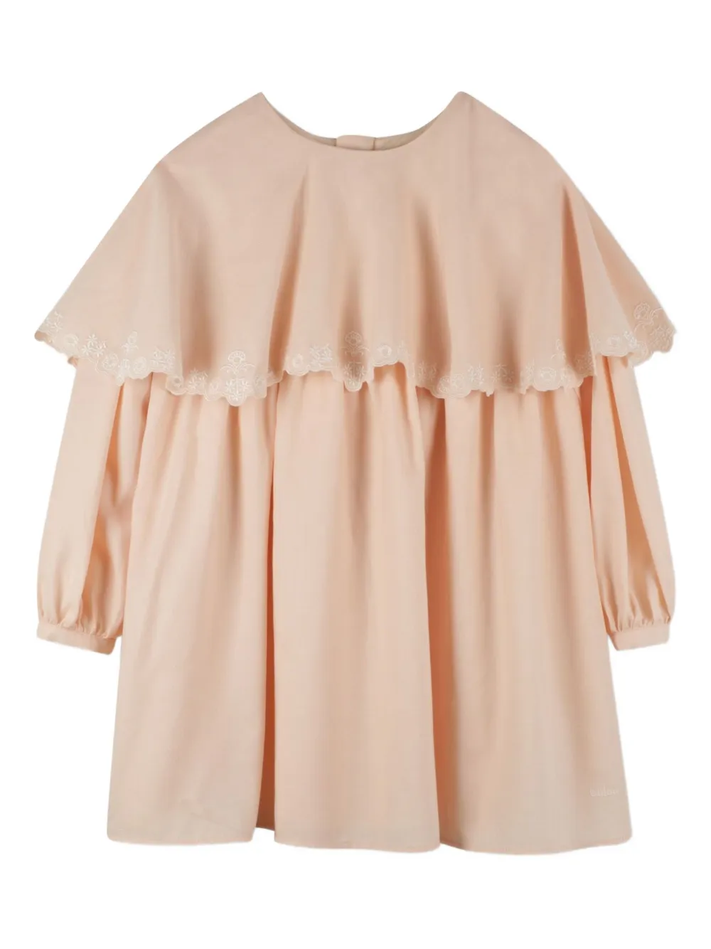 Chloé Kids Gelaagde jurk met ruches Roze