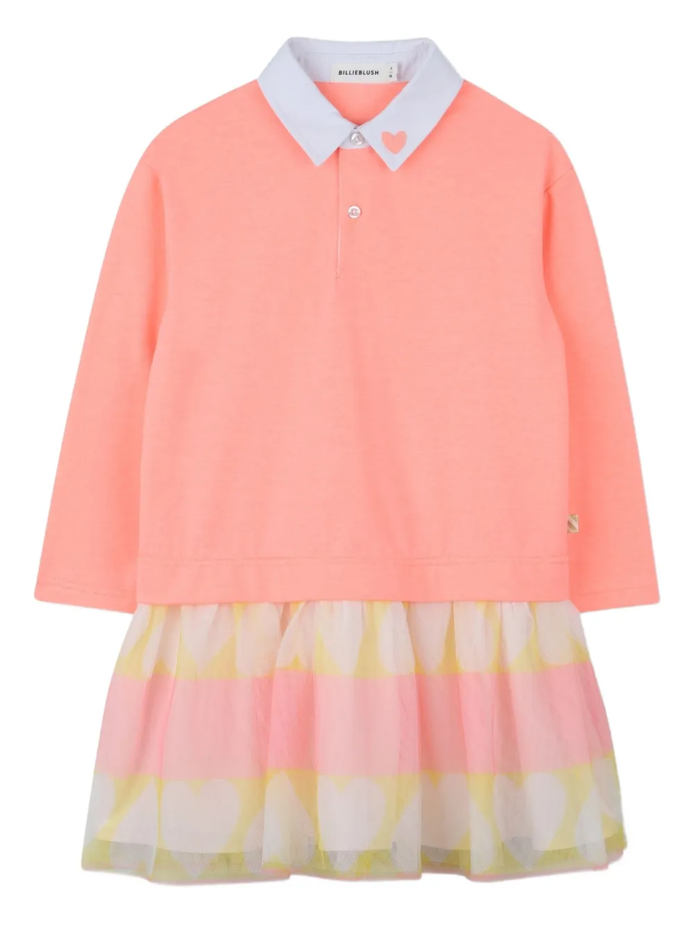Billieblush Gelaagde jurk met kraag en lange mouwen Roze