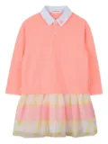 Billieblush collared long-sleeve layered dress - Pink