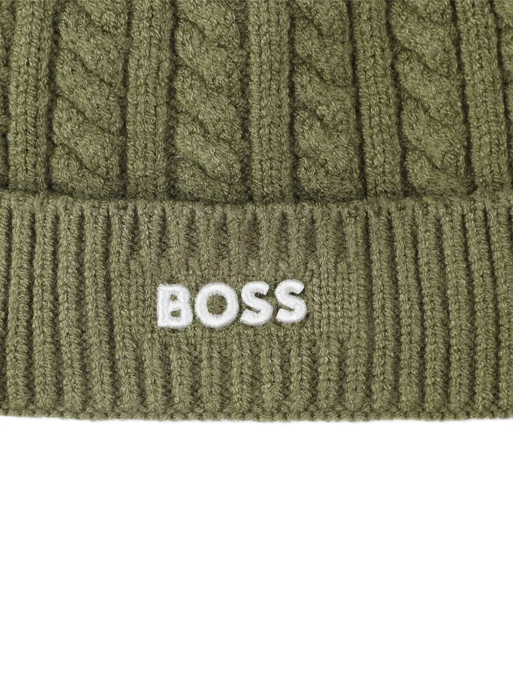 BOSS Kidswear Kabelgebreide muts Groen