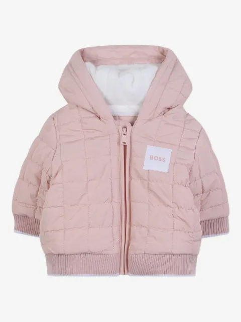 BOSS Kidswear quilted hooded jacket