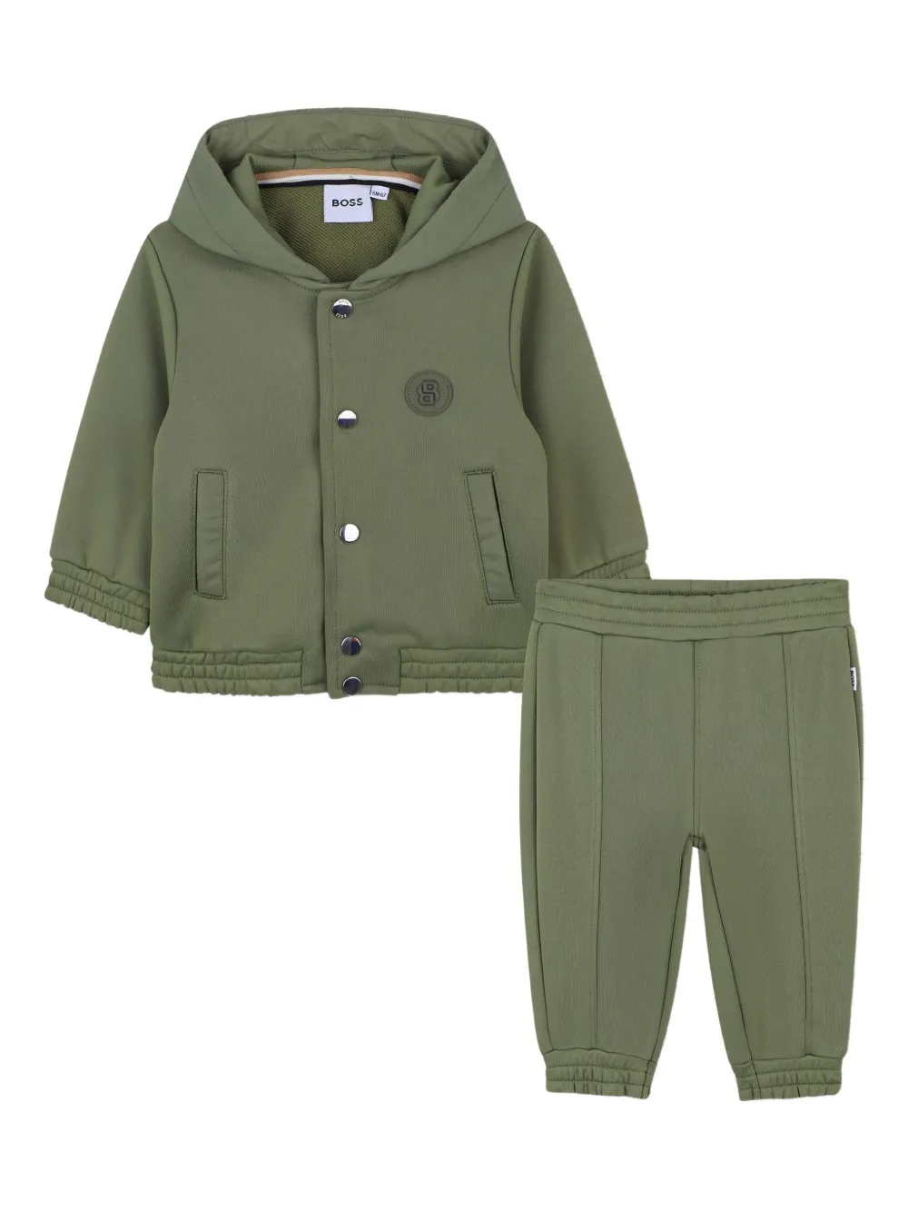 BOSS Kidswear Joggingbroek en jack met capuchon Groen