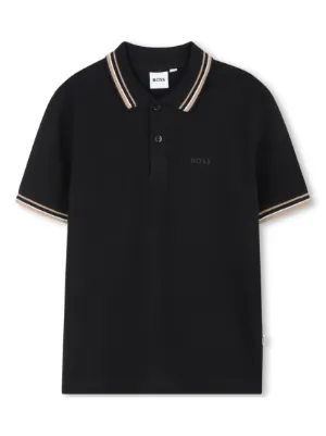 POLO RALPH LAUREN KIDS logo-embroidered Polo Shirt | Black | FARFETCH