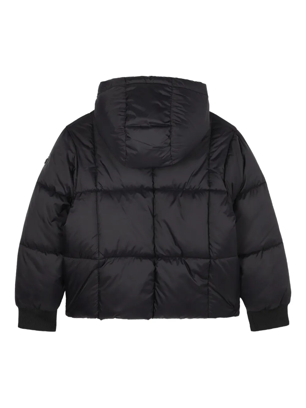 BOSS Kidswear Gewatteerd jack met capuchon Zwart
