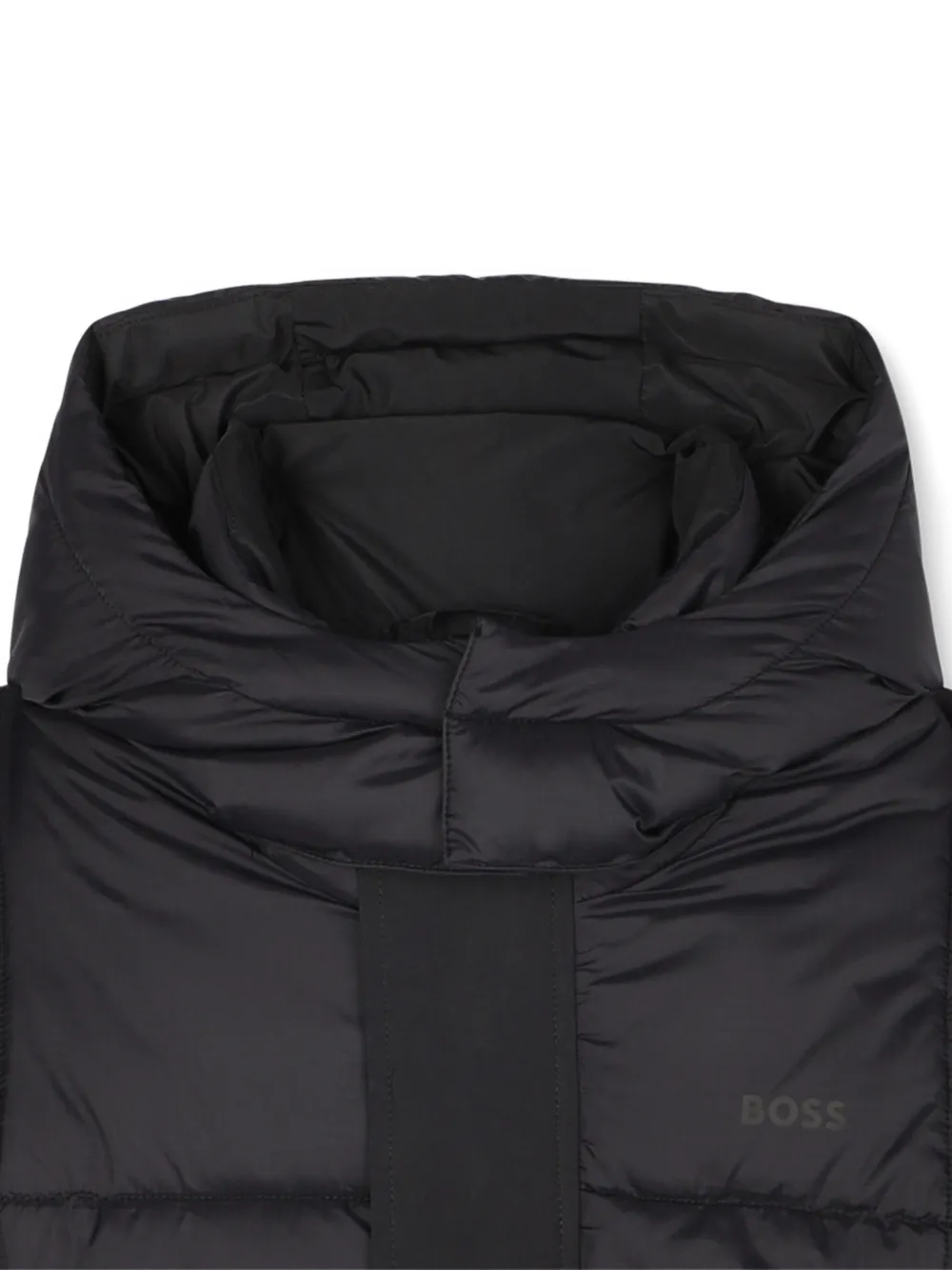BOSS Kidswear Gewatteerd jack met capuchon Zwart
