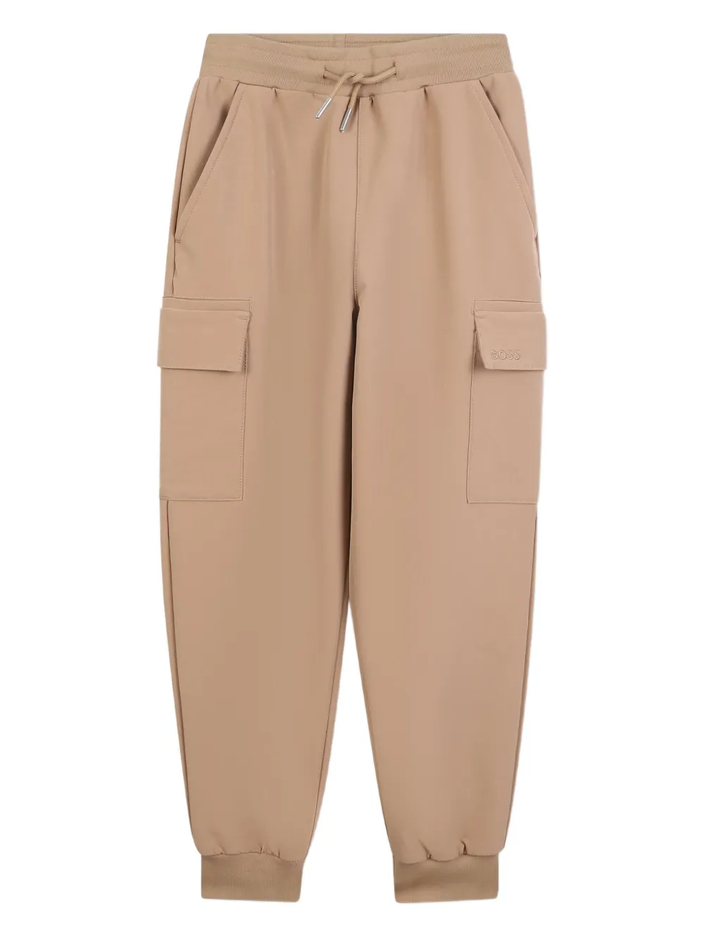 BOSS Kidswear Trainingsbroek met cargo zakken Beige