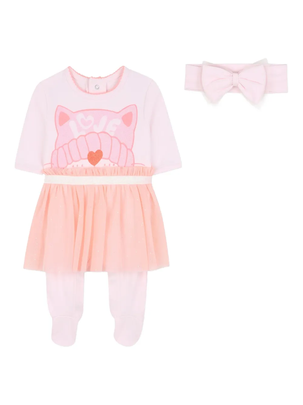 Billieblush Jurk met kattenpatroon Roze
