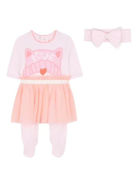 Billieblush cat-motif dress set