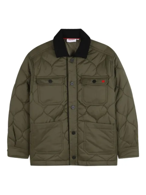 HUGO KIDS quilted pocket jacket