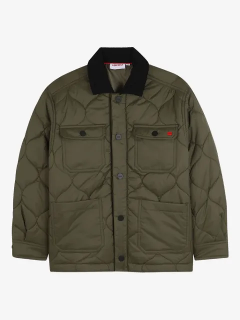 HUGO KIDS quilted pocket jacket