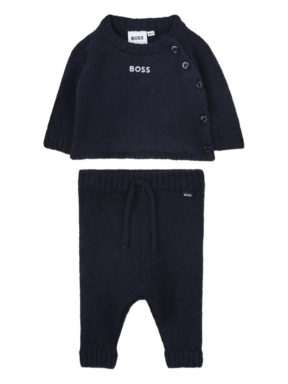 BOSS Kidswear Trainingspak verfraaid met knopen Blauw