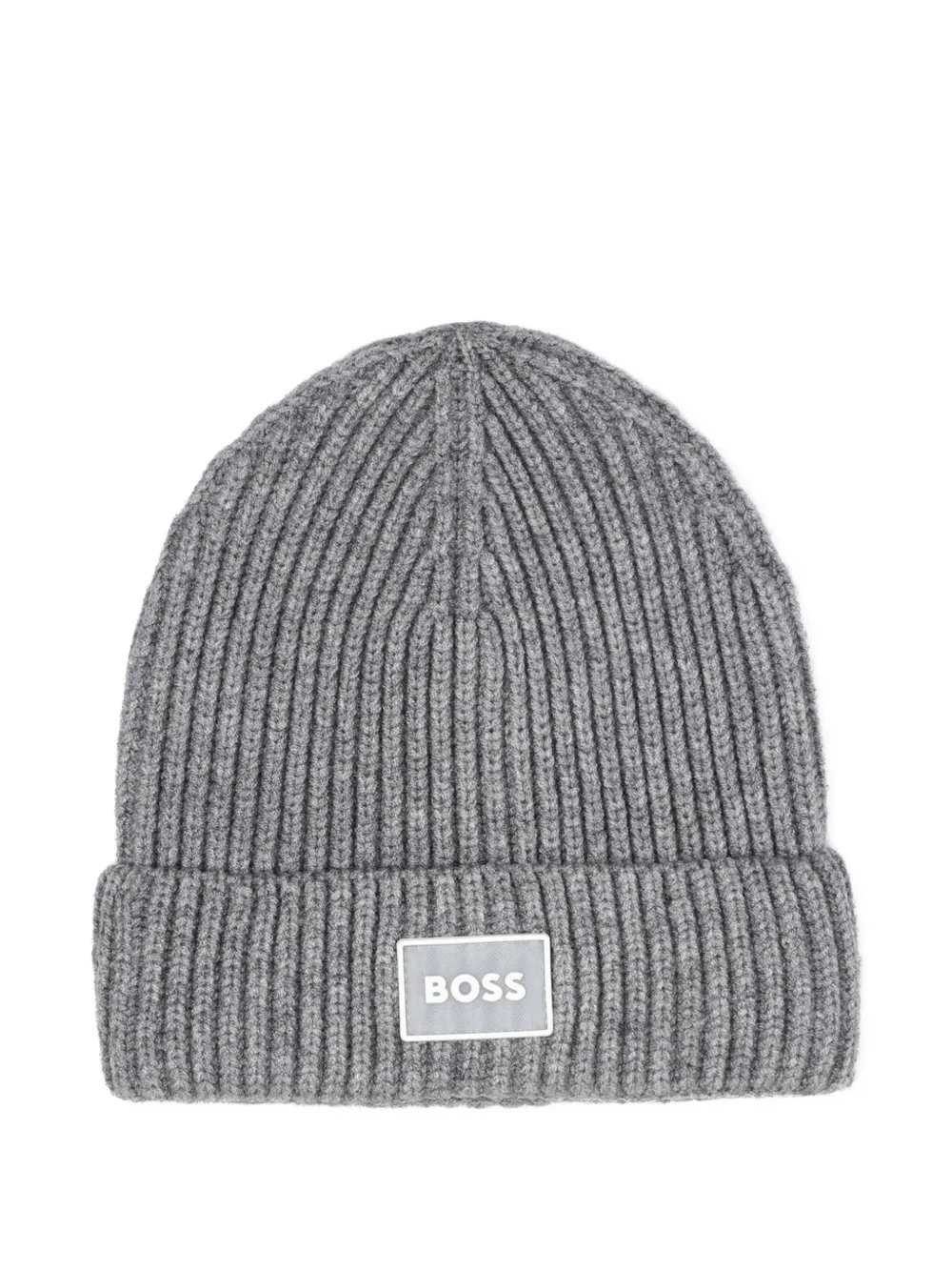 BOSS Kidswear Geribbelde muts Grijs