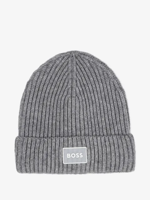 BOSS Kidswear bonnet en maille côtelée