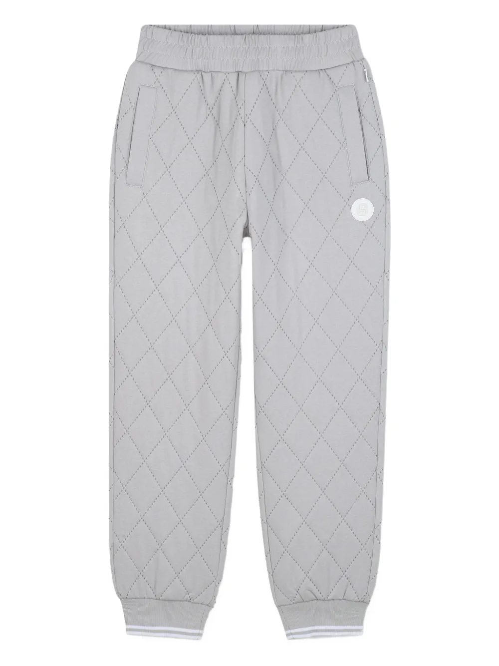 BOSS Kidswear Gewatteerde joggingbroek Grijs