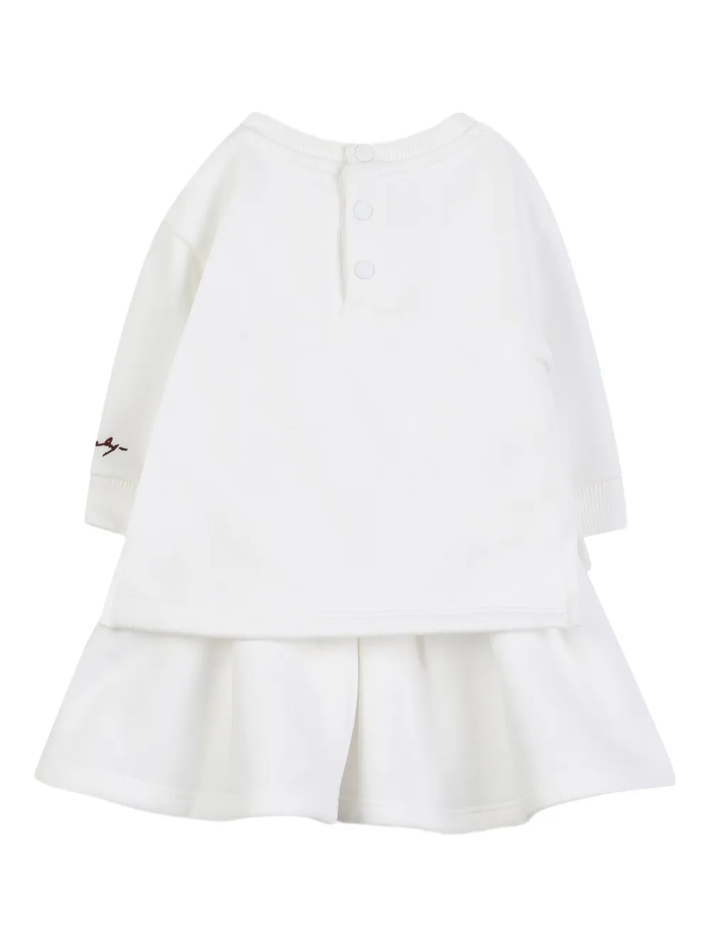 Givenchy Kids Gelaagde jurk met borduurwerk - Wit
