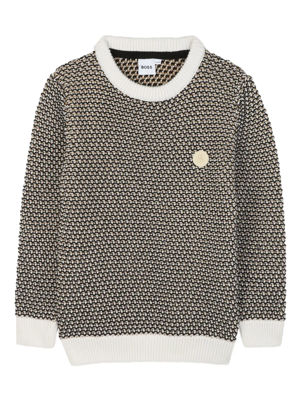 BOSS Kidswear Gebreide trui met textuur Zwart