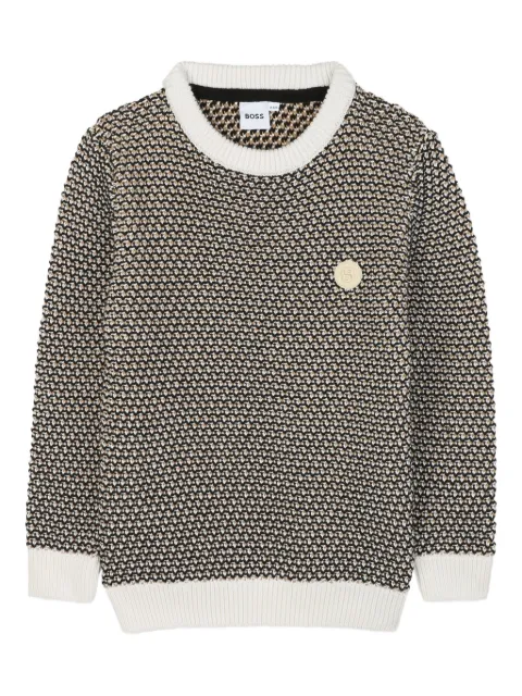 BOSS Kidswear سويتر منسوج بملمس مميز