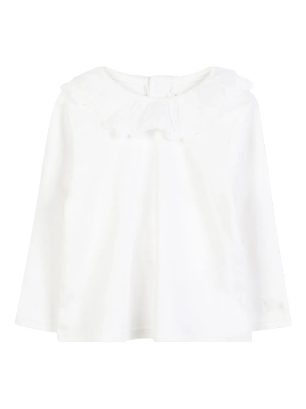 Chloé Kids Jurk met franje en lange mouwen Blauw